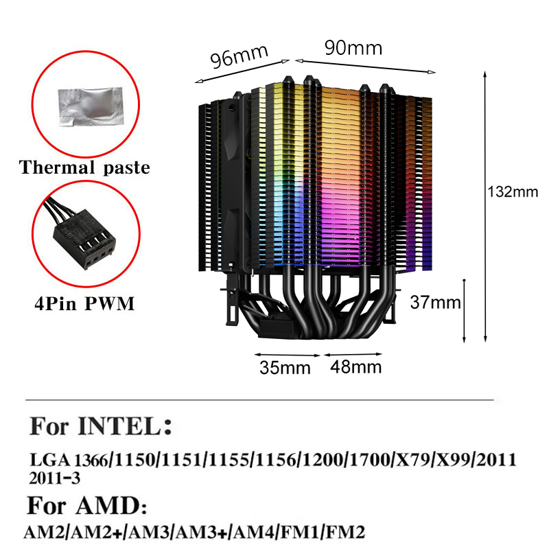 Ventola CPU RGB Silenziosa per - Air Cooler Cpu recensione e prezzo